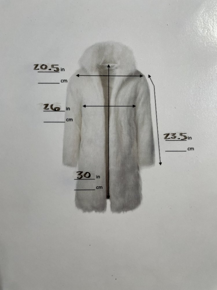 Furs By Truesdell Autumn Haze Mink Coat w/ Peter Pan Collar, Size  XL