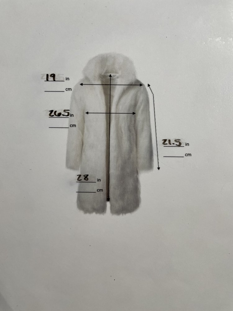 Light Brown-Gray Rex Chinchilla Jacket, Size L