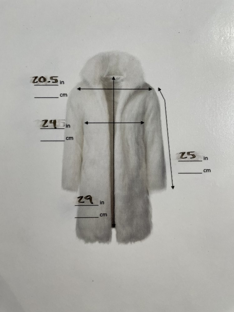 Saga Fox Blue Fox Jacket w/ Shawl Collar, Size XL