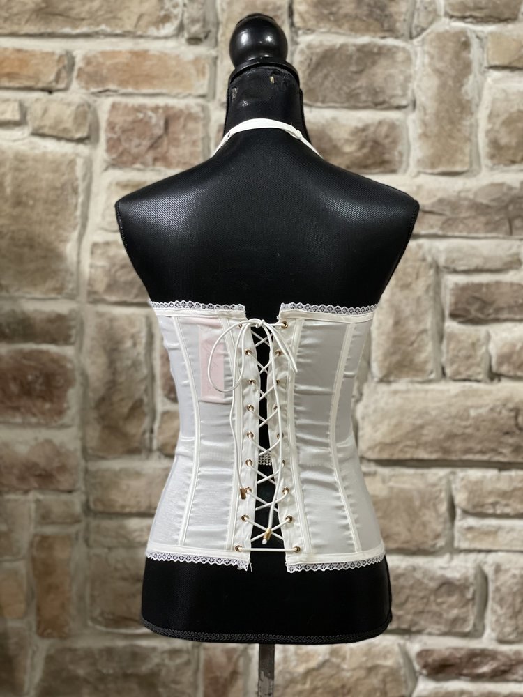 Lydia USA Ivory and Gold Optional Strap Corset