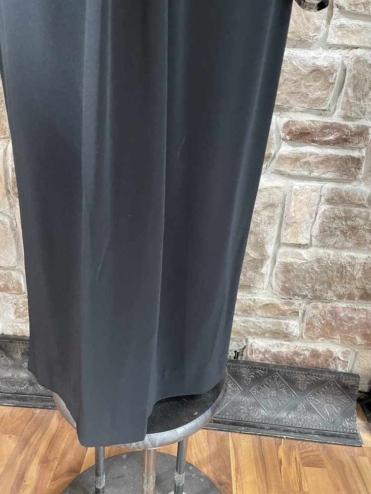 B'Zar Black High Neck Dotted Mesh Dress, Size 8