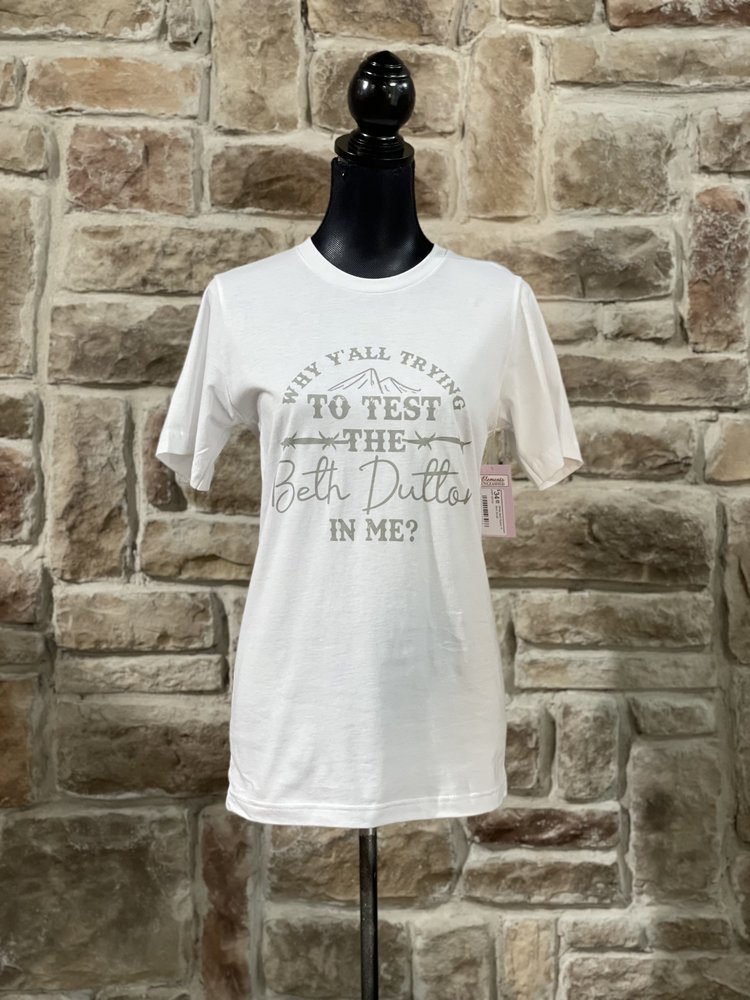 Canvas White Beth Dutton T-Shirt