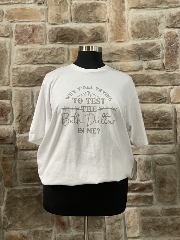 Canvas White Beth Dutton T-Shirt