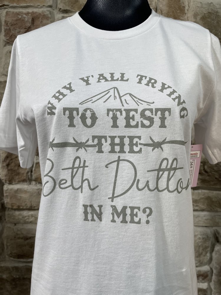 Canvas White Beth Dutton T-Shirt