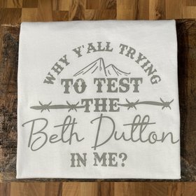 Canvas White Beth Dutton T-Shirt