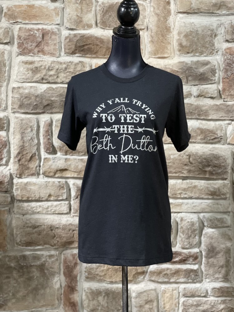 Canvas Heather Black Beth Dutton T-Shirt