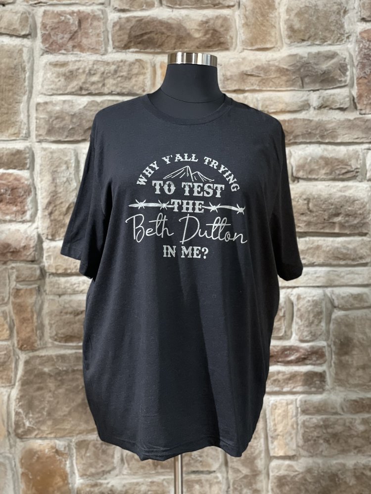 Canvas Heather Black Beth Dutton T-Shirt