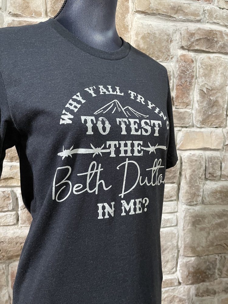 Canvas Heather Black Beth Dutton T-Shirt