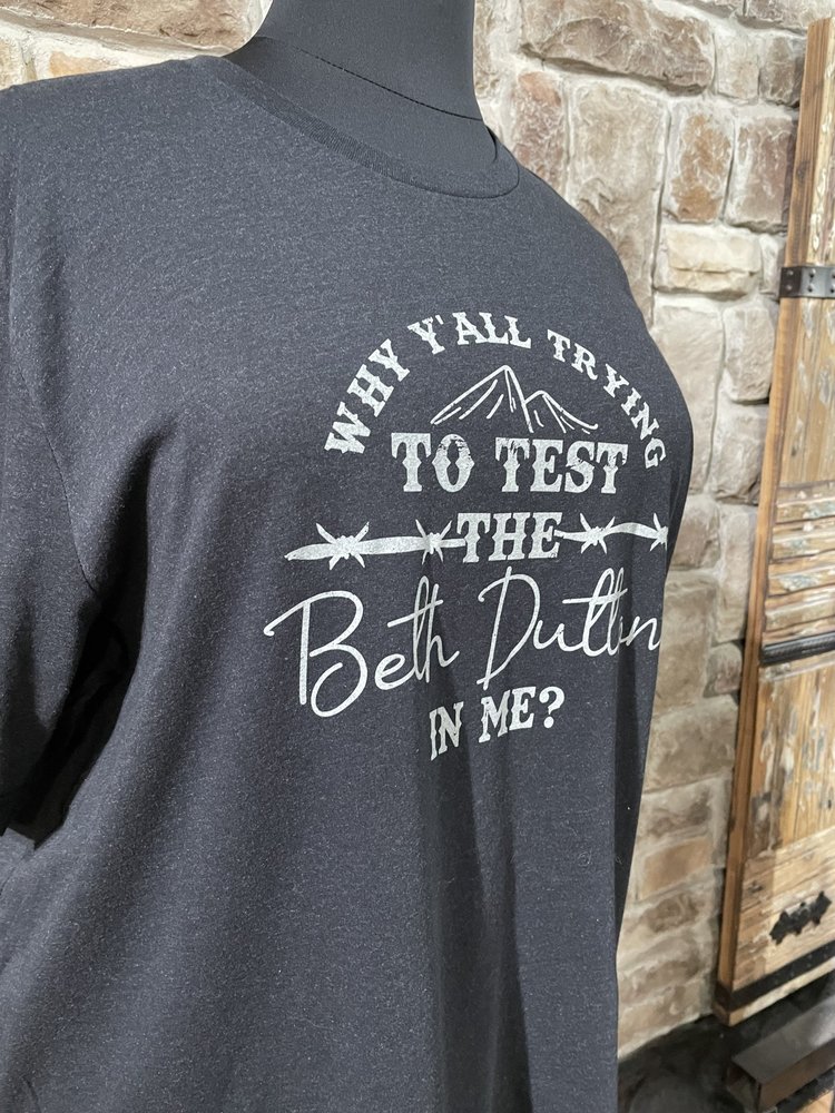 Canvas Heather Black Beth Dutton T-Shirt