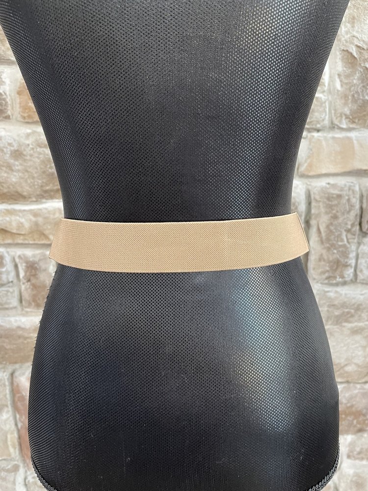 icco Accessories Gold Tan Leopard Stretch Belt, O/S