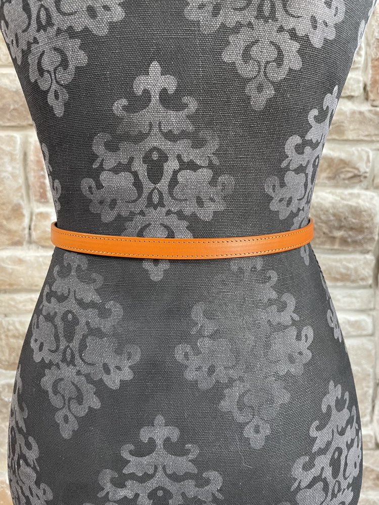 icco Accessories Camel Genuine Leather Thin Paddle Belt, O/S