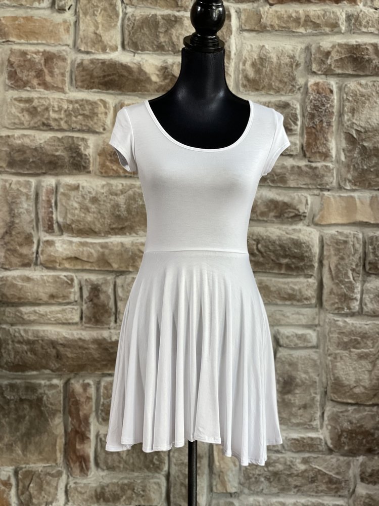 Topping White Stretch Dress Swim Cover