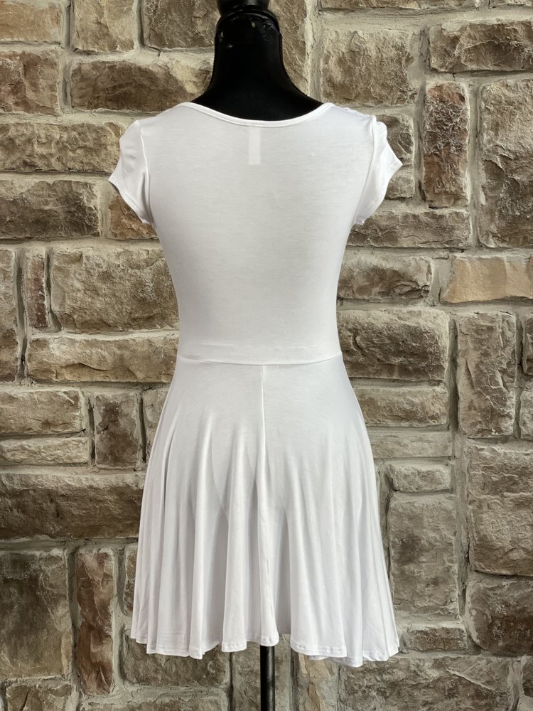 Topping White Stretch Dress Swim Cover