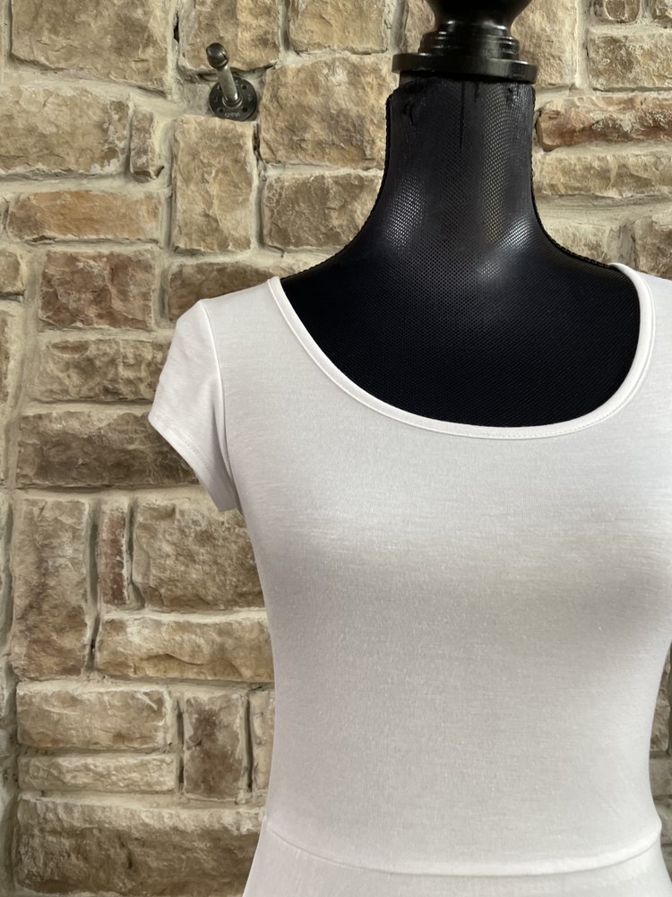 Topping White Stretch Dress Swim Cover