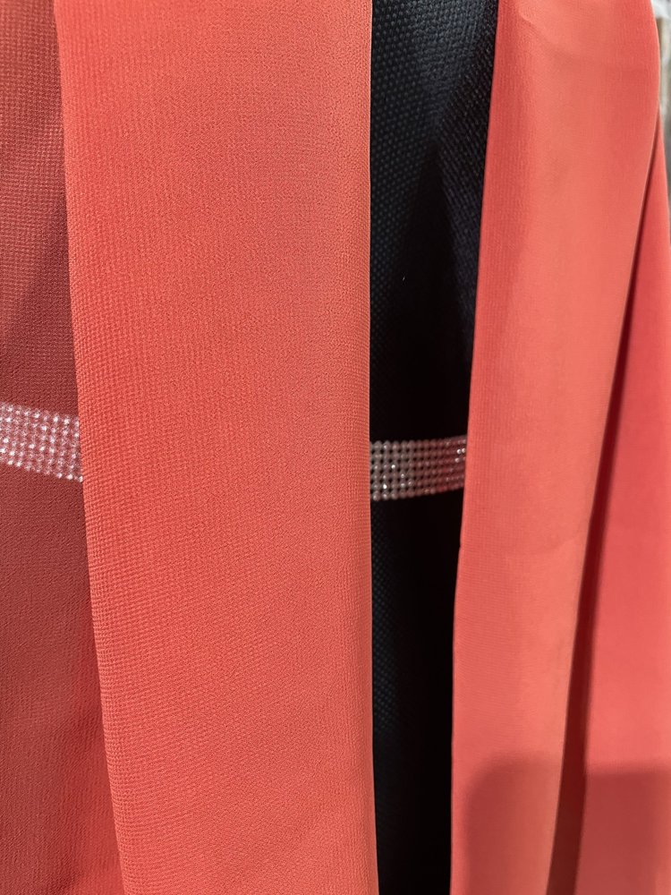 Orange Chiffon Scarf 17" x 56"