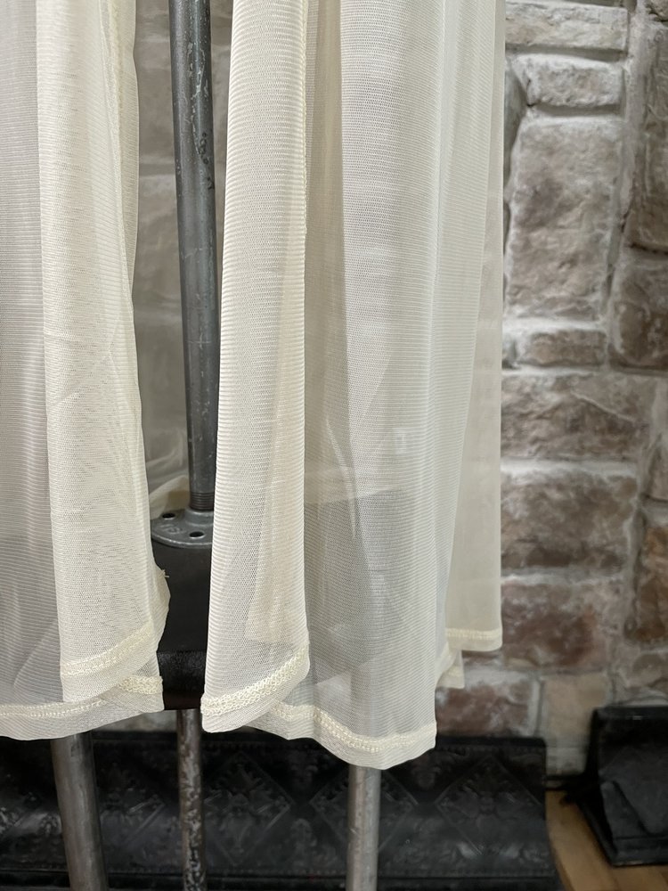 Zenana Outfitters Beige Mesh Long Cardigan