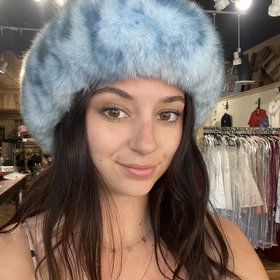 Mitchie's Matchings Light Blue Dyed Fox Headband,  24"