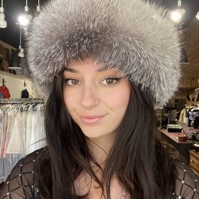 M. Miller Silver Fox Velcro Headband,  24"