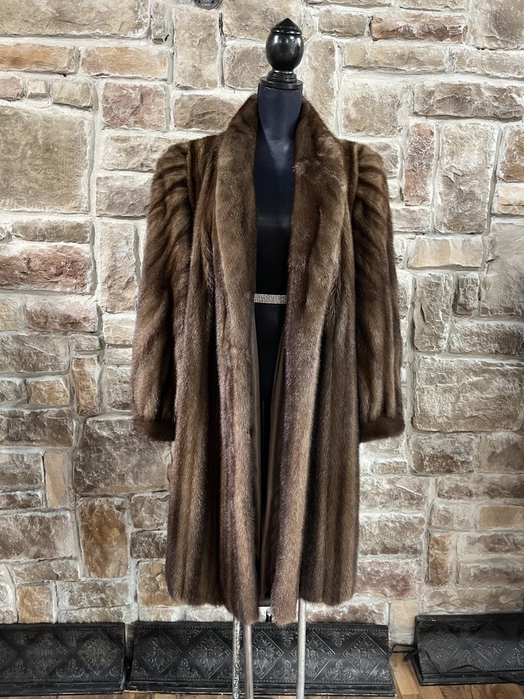 mary mcfaddey Light Mahogany Mink 3/4 Coat, Size XL