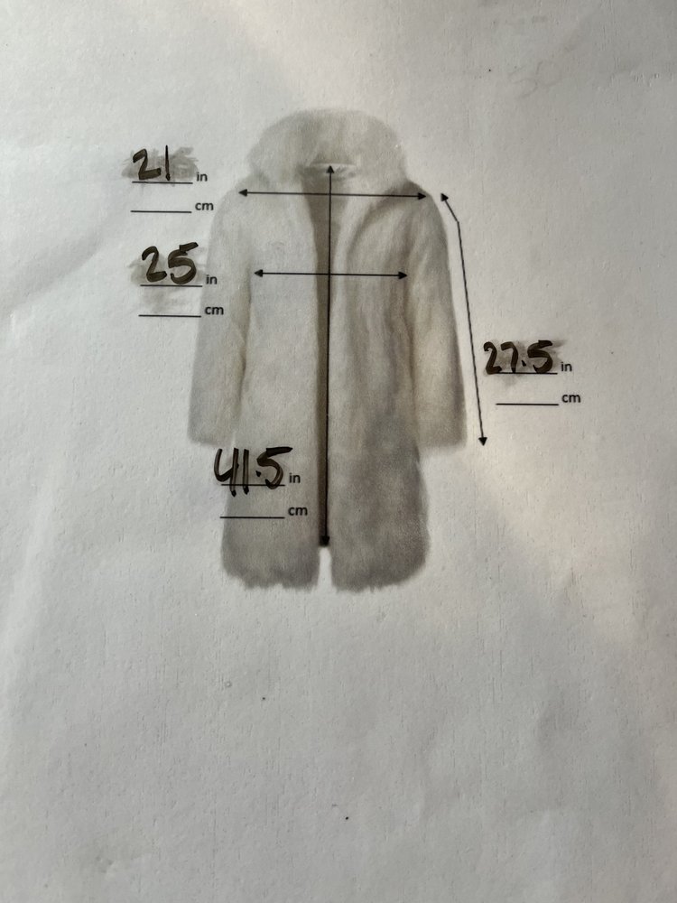 Light Mahogany Mink 3/4 Coat, Size XL