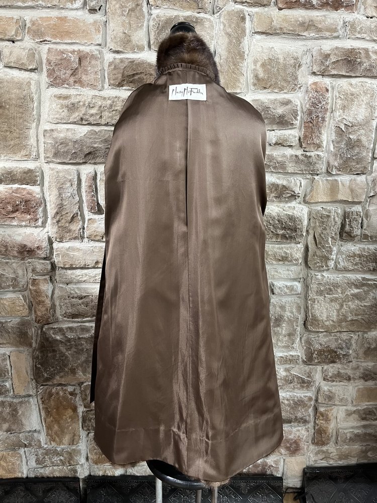 Light Mahogany Mink 3/4 Coat, Size XL
