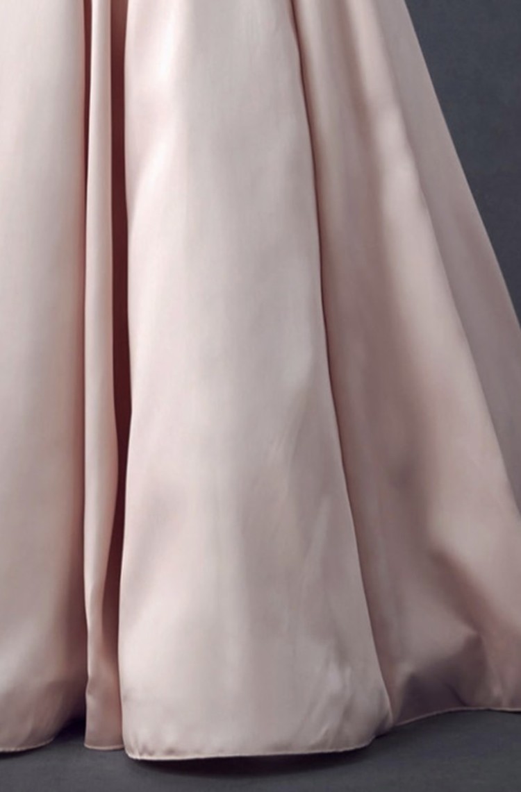 Bicici & Coty Pink Lace and Pearl Embellished Mesh Back Gown w/Pockets, Size 2XL