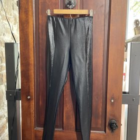 1.State Black Faux Leather Side Patent Leggings, Size S