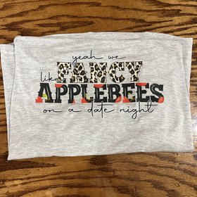 Heather Gray "Fancy Like Applebees" Racerback Tank