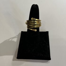 Gold Thin Coil Ring, Size 7.5