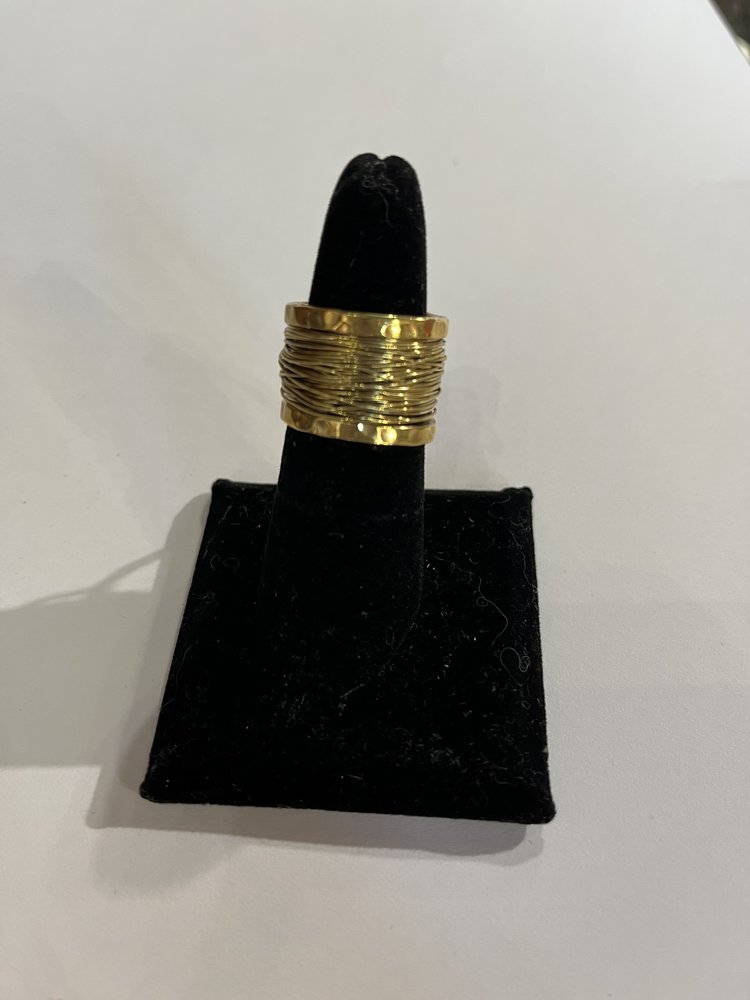 Gold Wire Wrap Ring, Size 7