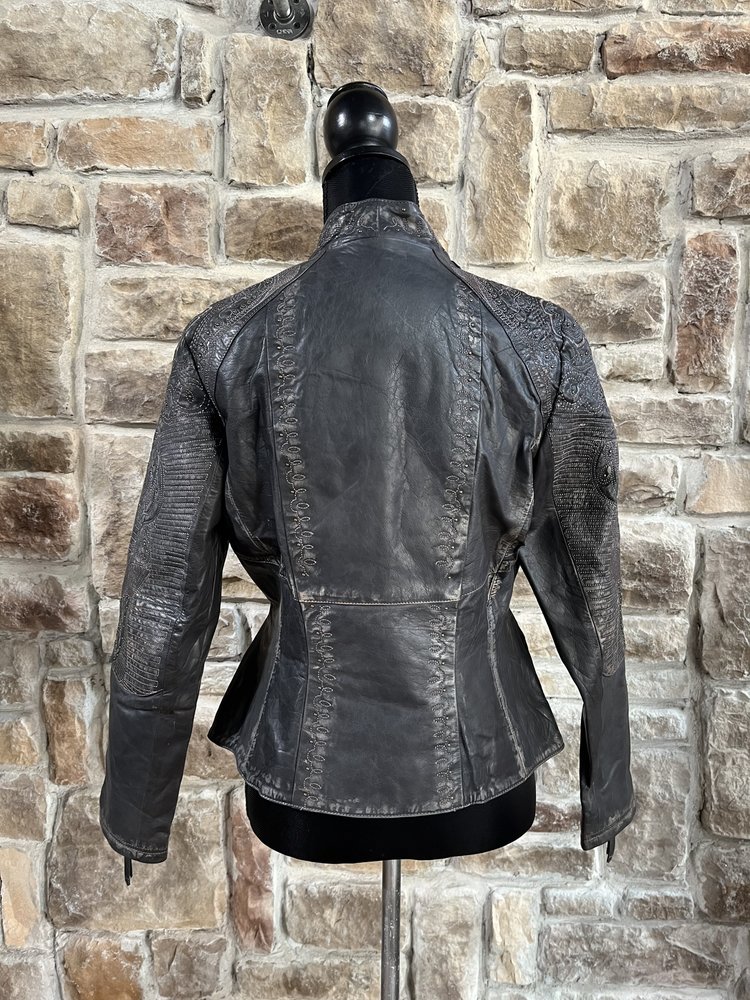 Corral Ladies Brown Embroidered & Studded Lamb Jacket, Size M