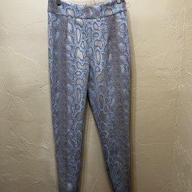 Missguided Slate Gray Snake Print Pants, Size 6