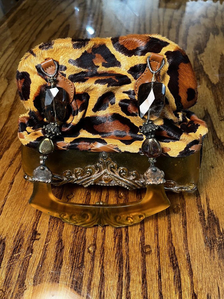 Maya Evangelista Amber Maya Evangelista Cheetah Print Handbag