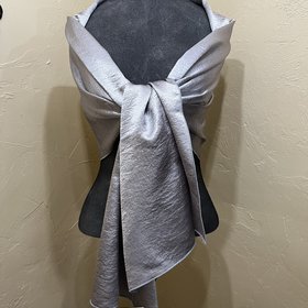 Silver Satiny Wrap