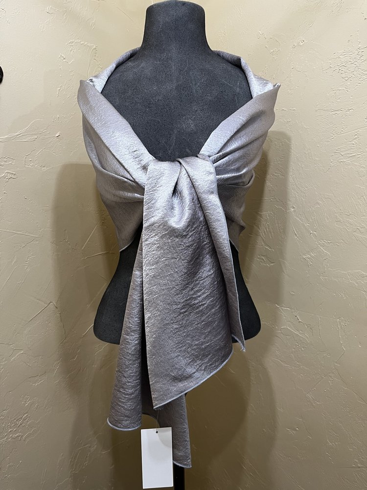 Silver Satiny Wrap