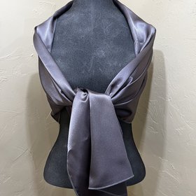 Charcoal Gray Satin Wrap