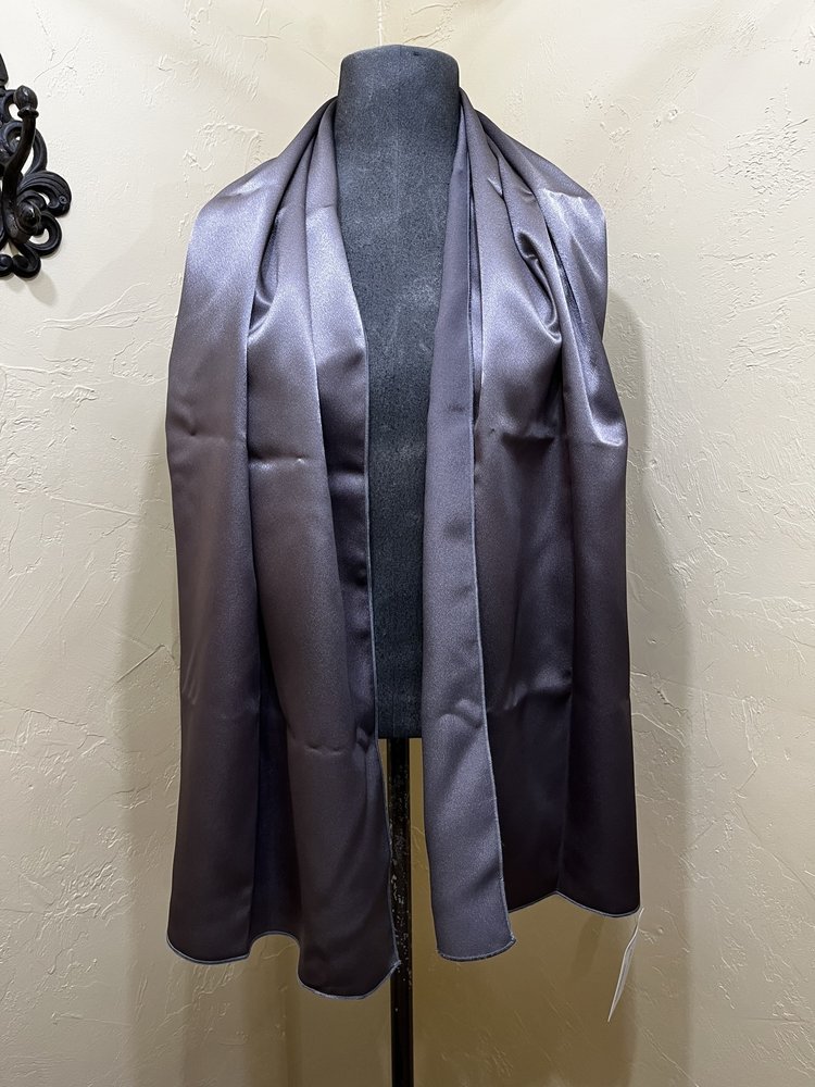 Charcoal Gray Satin Wrap