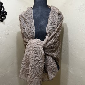 Beige Floral Soutache Wrap