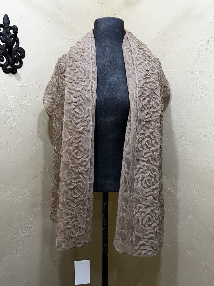 Beige Floral Soutache Wrap