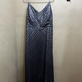 Adrianna Papell Gunmetal Sequin with Cowl Back Gown, Size 22