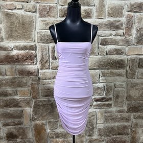BB Dakota Lavender Ruched Bodycon Dress, Size S