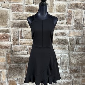 Speechless Black A-Line Dress w/Ruffle Hem, Size XXL