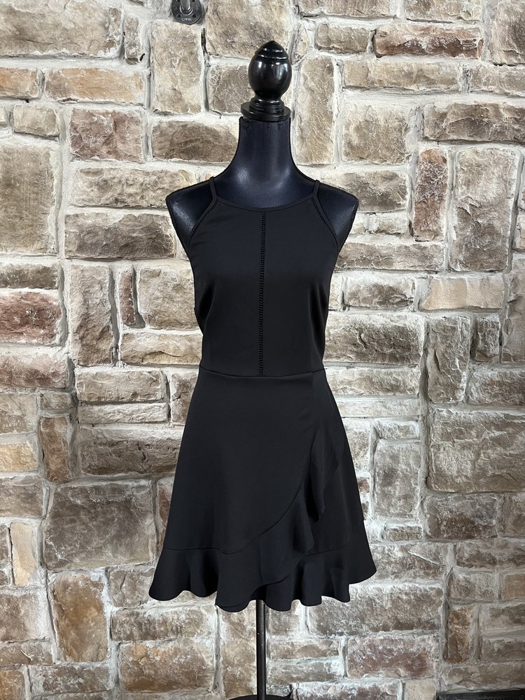Speechless Black A-Line Dress w/Ruffle Hem, Size XXL
