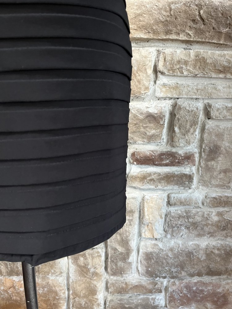 Adrianna Papell Black Mesh 3/4 Sleeve top w/ Layer Striping, Size 10