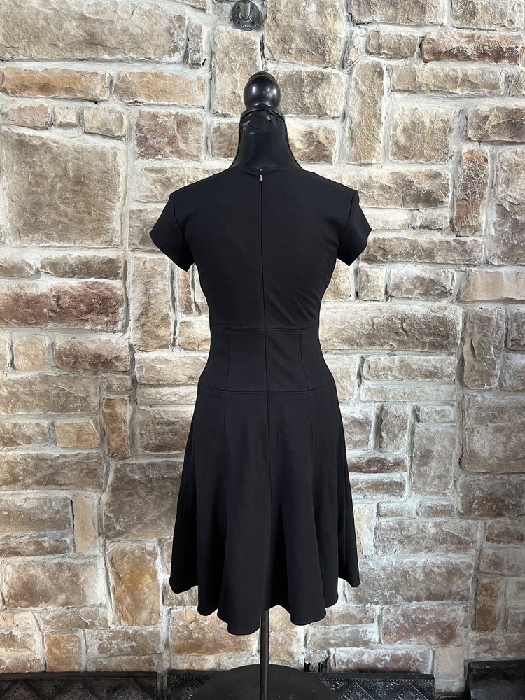 Caché Black Paneled w/ Cap Sleeves, Size 2