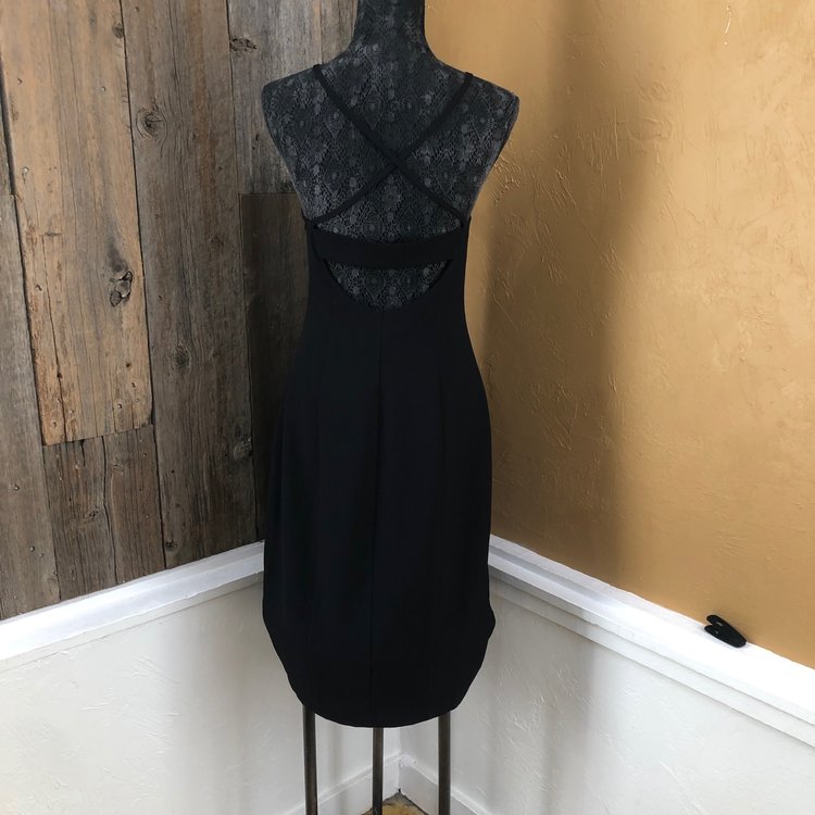 BB Dakota Black Criss Cross Back Dress, Size 8