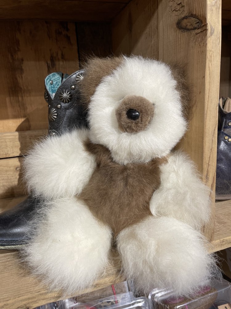 Ivory with Brown Belly and Nose Alpaca Bear