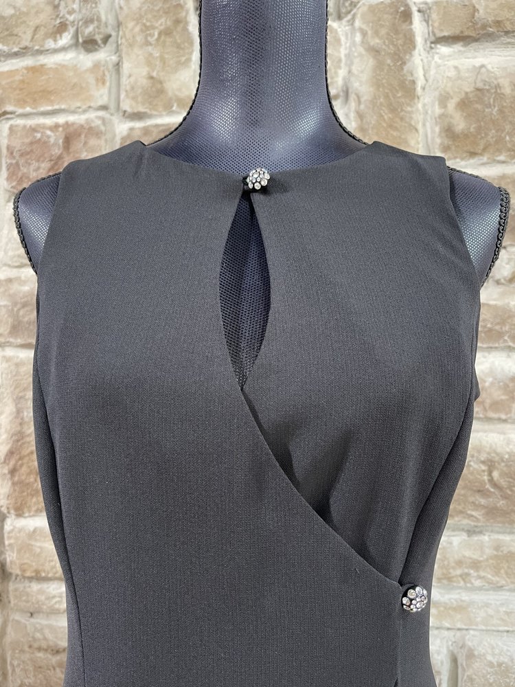 Evan Picone Black Elegant Sheath Dress, Size 6