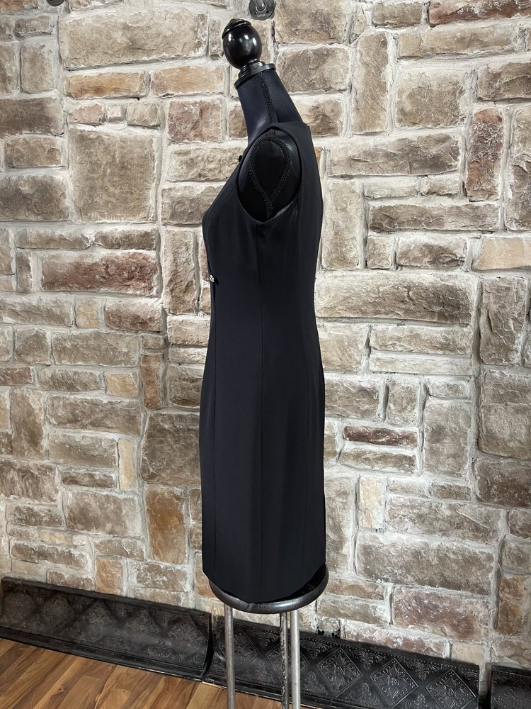 Evan Picone Black Elegant Sheath Dress, Size 6
