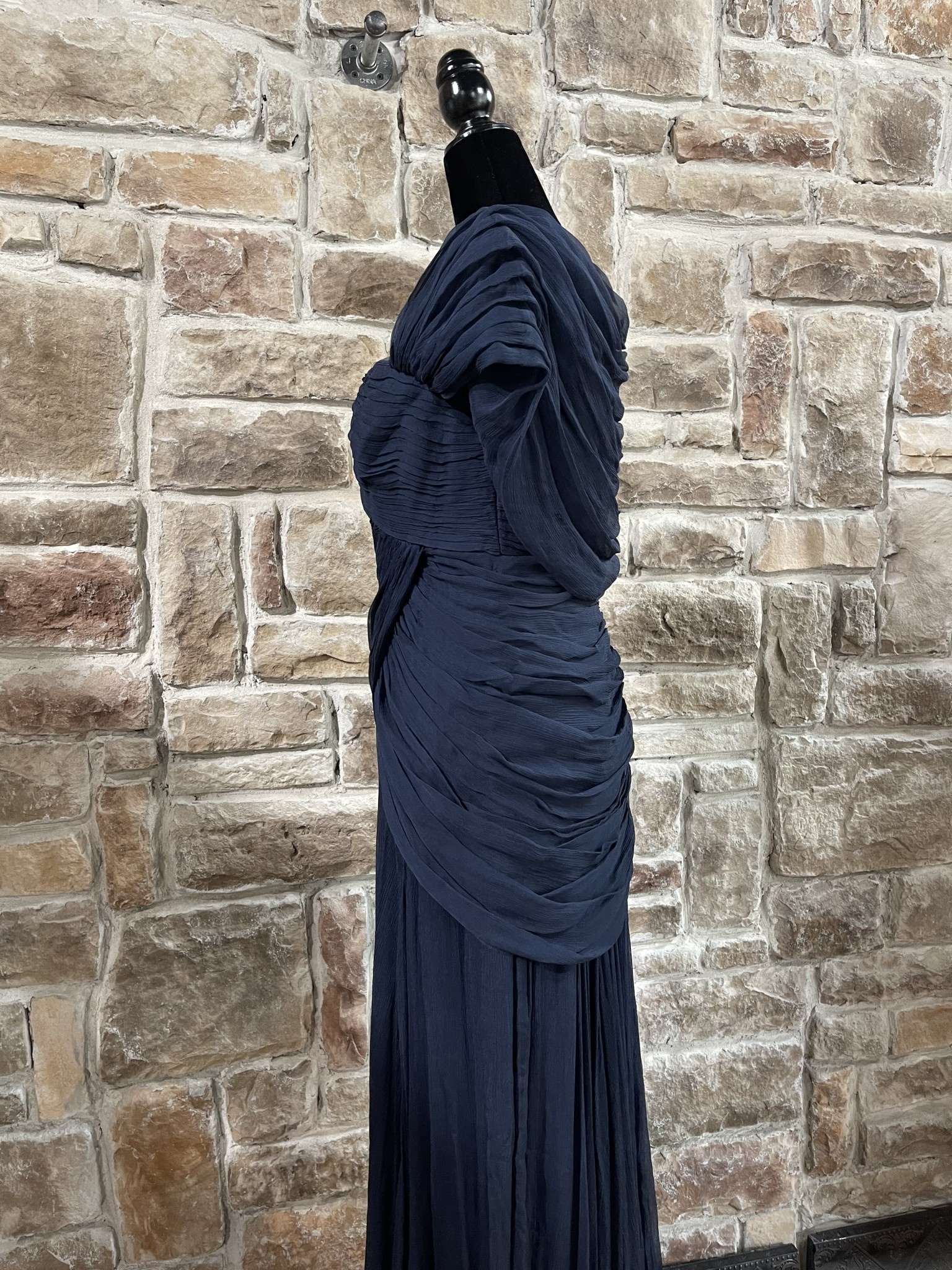 ●日本正規品● Size Gown, Evening Silk Navy Shoji Tadashi 6 Elements - スーツ・フォーマル・ドレス